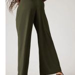 Athleta 16 Brooklyn Heights Pleated Wide Leg Pant 16 Aspen Olive Green Regular Photo 3