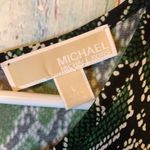 Michael Kors Michael  Green, White & Black Stretchy Snakeprint Dress Size L Photo 2