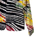 draper's & damon's  Abstract Zip Jacket Womens M Black Multicolor Stretch Quirky Photo 3