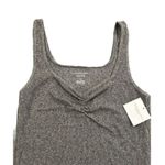 American Eagle Womens Sleeveless Tank Top Gray V-Neck Twist-Front Size L Photo 1