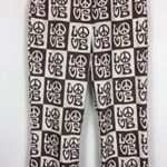 NWT House Of Sunny All You Need Is Love Peace Sign 70s Flare Pant Size 8 Vintage Brown Photo 8