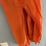 Anthropologie Burnt Orange Midi Slit Dress Spaghetti Strap NWOT Size XS Photo 4