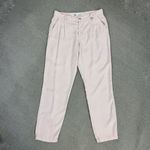 ZARA  Pleated Front Trouser Pants Blush Size 4 Relaxed Ankle Photo 1