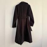 H&M Classic Black Long Coat Size Medium Photo 5