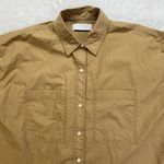 Everlane Dress Shirt Womens 0 Brown Button Front Long Sleeve Collared NWOT Photo 2