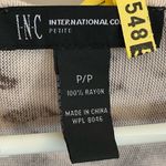 Inc animal print sequin knit top lightweight sweater quarter sleeve cream Tan Size undefined Photo 3