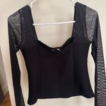 Abercrombie & Fitch Abercrombie Long Sleeve Crepe Squareneck Top Photo 1