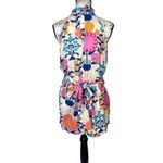 Rachel Rachel Roy Women's Floral Romper Halter Neck Belted 100% Rayon Summer S Pink Photo 4