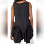 Free People NWT  Love Somebody Cotton Handkerchief-Hem Top in Charcoal Size S Photo 5