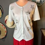 Blair Vintage Beachy Embroidered Button Up Top Medium Photo 0