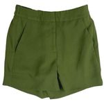 J.Crew  Green High Waisted Stretch Pocket Elastic Waist Pull On Casual Shorts 00 Photo 0