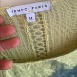 Tempo Paris  100% Lino Light Yellow Knit Top Photo 1
