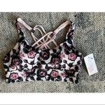 Wildfox NWT  Sweat Chris Abstract Roses Strappy Sports Bra Top Photo 2