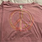 Victoria's Secret PINK  Vintage Peace Sign Graphic Sweatshirt Photo 0