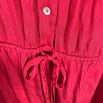 Mustard Seed Red Sleeveless Ruffle Jumpsuit M Button Front Drawstring Waist New Photo 8