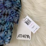 Athena Blue Mesh Ruffle Maillot One Piece NWT Black Size 6 Photo 1