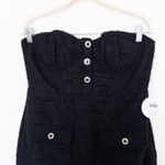 Petal and Pup  Womens Tweed Dress Size‎ XL Black Strapless Mini Bustier Chic Party Photo 3