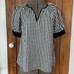 Tuckernuck Pomander Place Black & White Gingham Short Sleeve Top Photo 0