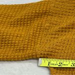 Fantastic Fawn Oversized Mustard Yellow Blouse size Medium long sleeve waffle knit Photo 7