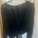 Lane Bryant FINAL MARKDOWN Black Sweater with Tie Front 22/24 Photo 0