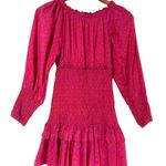 Alexis  Marilena Smocked Off-Shoulder Fuchsia Dot Dress XS Photo 4