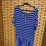 Chic Soul  Blue And‎ White Stripe Jumpsuit Size 3X Photo 4