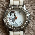 Disneys women’s vintage white/silver crystal snow white adjustable silicon watch Photo 2
