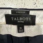 Talbots  Size 8P 8 Petite Trouser Pants Windsor Wide Leg Mid Rise Navy Business Photo 2