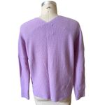 Maje  Madina Ribbed V-Neck Cashmere Sweater in Lilac Purple Size 2/ Medium Photo 2