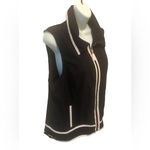 Chico's Chico’s Zenergy Contrast Trim Golf Vest Black White Trim Full Zip Pockets Photo 0