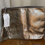 Rebecca Minkoff NWT LimeLife By Alcone Metallic Wristlet Pouch Envelope Purse Photo 11