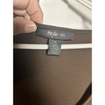 Style and Co Womens Brown Flowy Boho Shirt Bell Sleeves Size‎ XL Photo 1