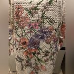 R&K Lace dress women’s size 16 floral print Xl Spring Summer White Pink Wedding Photo 3