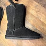 BEARPAW  Emma Tall Classic Black Boots Suede Fur Lined Size 8 Photo 4