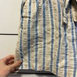 ZARA  Cream & Blue Stripe Shorts With Belt Photo 3