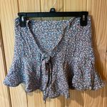 Urban Romantics  Blue and Pink Floral Skirt Photo 0