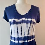 Marc New York  Blue and White Tie-Dye Midi Pocket Dress Size S Photo 5
