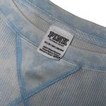 Victoria Secret PINK Blue Crop Tie Dye Thermal Long Sleeve Shirt Size XS Gray Photo 1