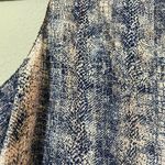 Rory Beca Womens Blue Snakeprint Round Neck Sleeveless A Line Dress Silk Small Photo 2