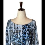 Carmen Marc Valvo Boat Neck Jersey Knit Ruched Sheath Dress Size 6 Photo 2