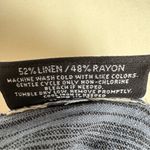 B.L.E.U. Linen Blend‎ Long Sleeved 1/2 Button Striped Shirt size Small Blue Photo 4