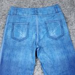 Zyia  Active Denim Distressed Light N Tight High Rise Legging 28" Size 6-8 Blue Photo 5