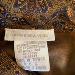 Jones New York  Brown Paisley Blouse Equestrian Sz Medium Photo 6