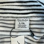 Anna & Ava  Black and White Striped Terry Cloth Top/‎ Cover up Photo 5