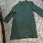ZARA Green Cozy Oversized LS Turtleneck Dress Size Medium Photo 1