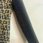 Women’s Kenneth Cole cheetah animal print long coat with ribbed sleeves size M Tan Size M Photo 8