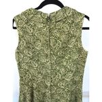 American Vintage Vtg 60s Housewife Boat Neck Green Print Sheath Dress Nantucket Old Hollywood Photo 3