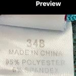 Rampage Turquoise Lace Cheetah Design Racerback Bra Photo 7