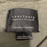 Sanctuary  Green Lyocell Button Down Blouse EUC L Photo 3