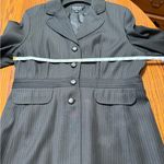 Larry Levine Signature Women's Dark Brown Pinstripe Blazer Size 14 Vintage Photo 6